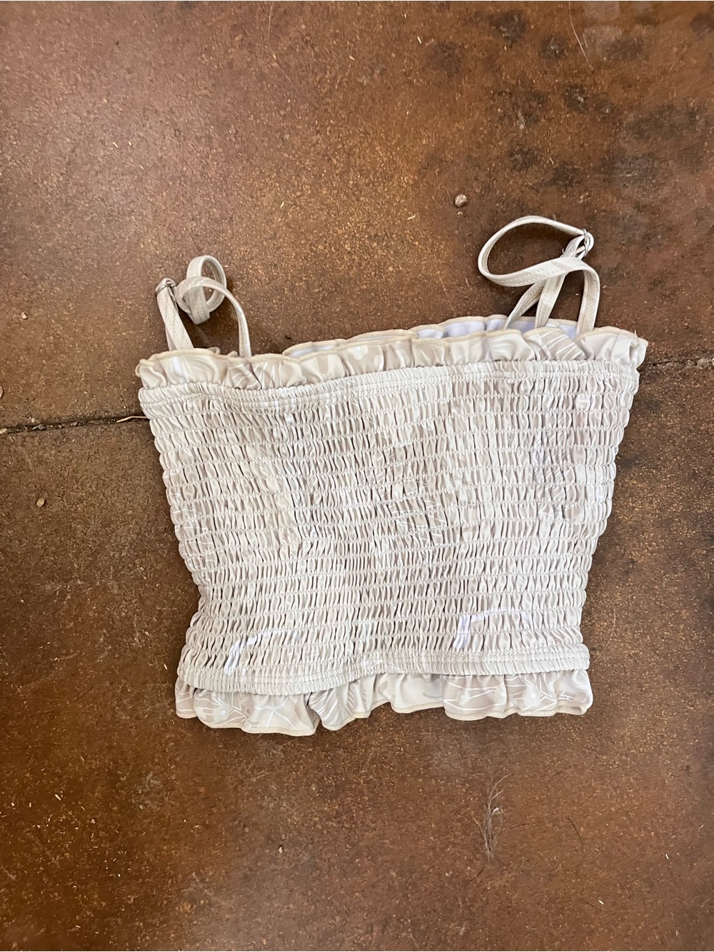 Kortni Jeane Kids White Smocked Bikini Top